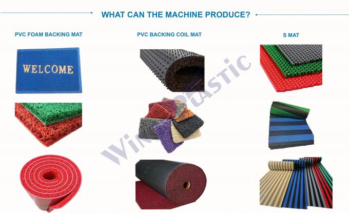 পিভিসি ডাবল কালার কয়েল ম্যাট তৈরির মেশিন মডেল নং এসজে 100/30 10-19 মিমি বেধ 0