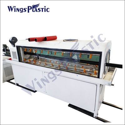 একক স্ক্রু এক্সট্রুডার সহ PLC নিয়ন্ত্রণ DWC ড্রেনেজ পাইপ এক্সট্রুশন লাইন